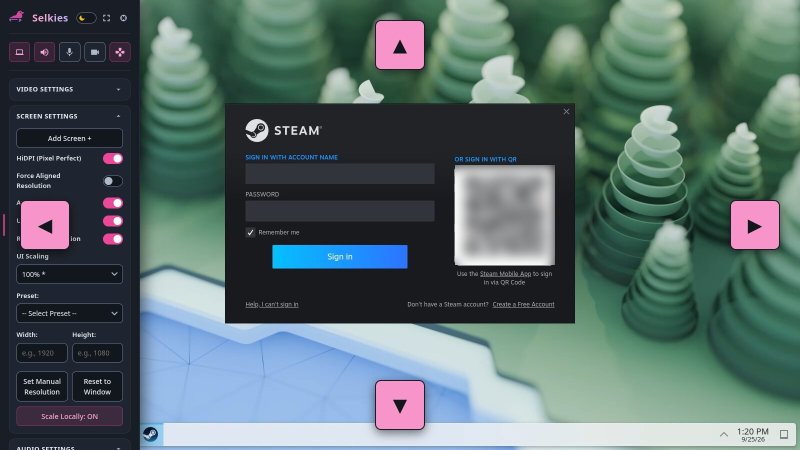 Add Screen placement arrows in the KDE Webtop