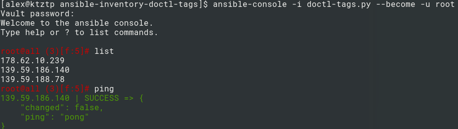A quick introduction to Ansible Console
