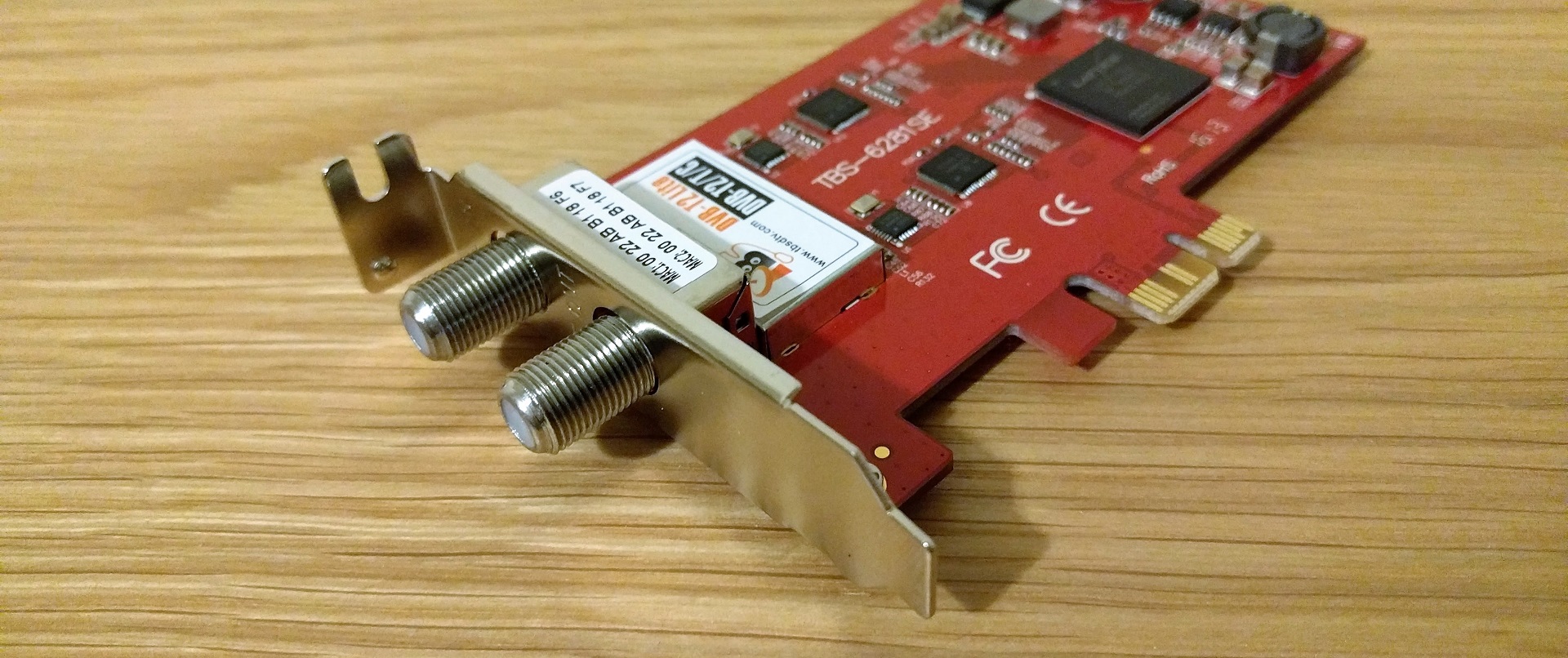 Angled view showing RF in and RF out