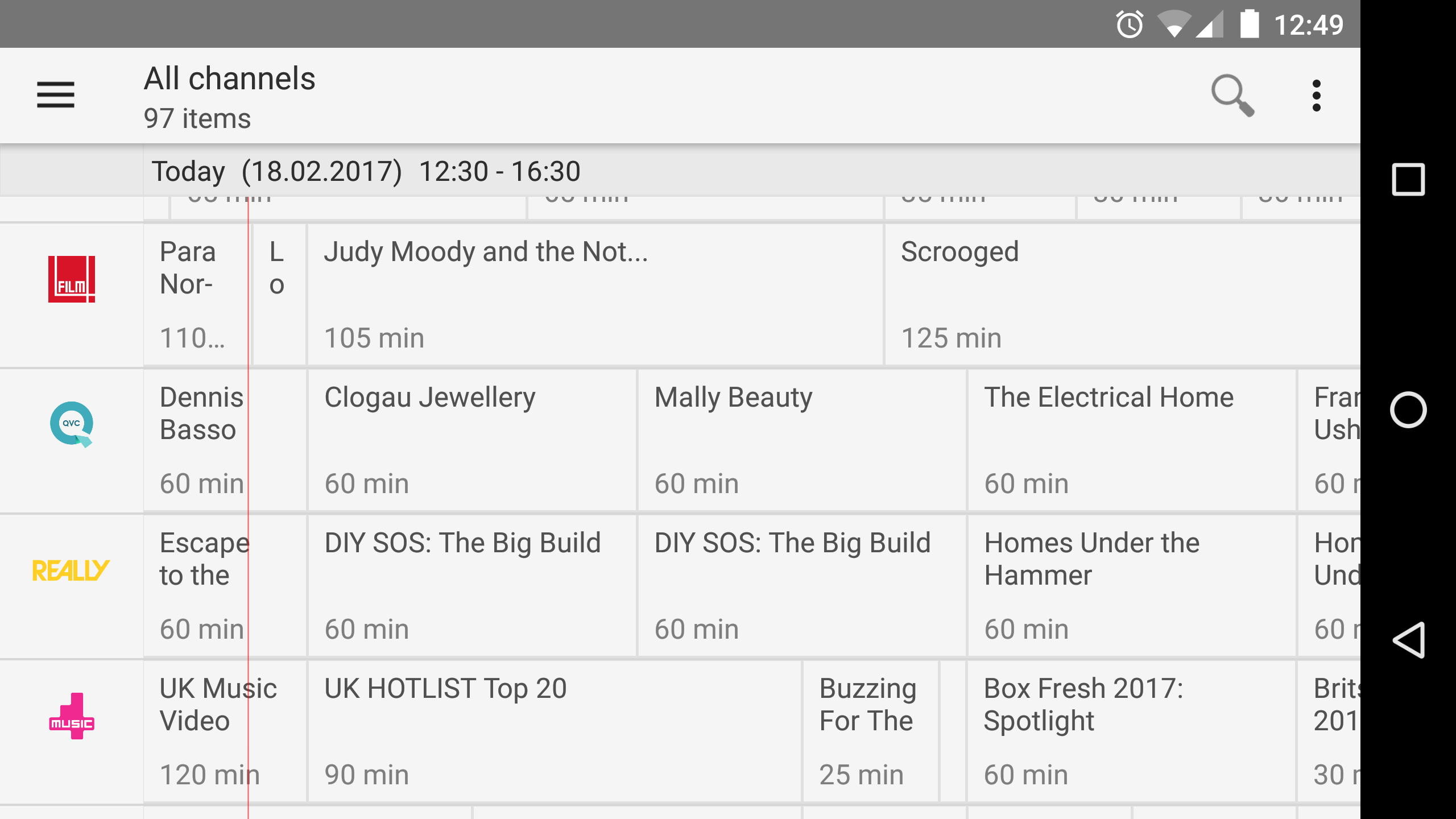 Android app EPG