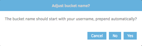 Adjust bucket name?